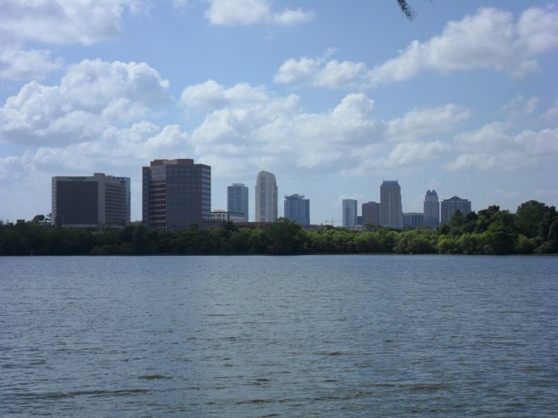 Orlando skyline from the water